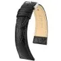 Czarny pasek skórzany 19 mm HIRSCH Aristocrat 03829050-2-19 (L)