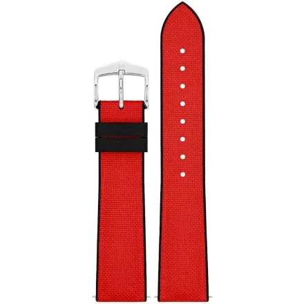 Czerwono-czarny pasek do zegarka 20 mm HIRSCH Arne 0925090020-2-20 (L)