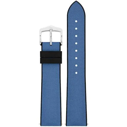 Niebiesko-czarny pasek do zegarka 22 mm HIRSCH Arne 0925090080-2-22 (L)