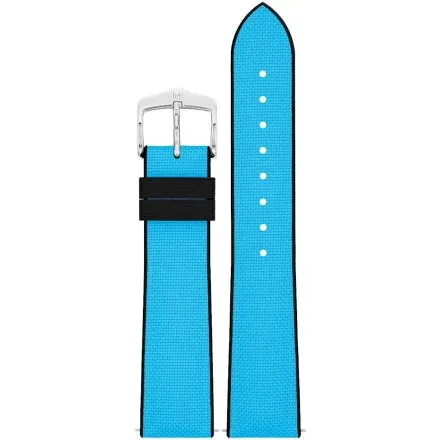 Niebiesko-czarny pasek do zegarka 22 mm HIRSCH Arne 0925090083-2-22 (L)