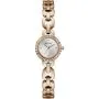 Guess Siren różowozłoty zegarek damski na bransolecie ze srebrną tarczą GW1019L4