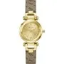 Guess Ginger złoty zegarek damski na pasku z logo GW1021L2