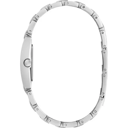 Guess Cove srebrny zegarek damski prostokątny na bransolecie GW1026L1