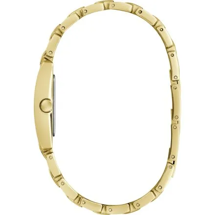 Guess Cove złoty zegarek damski prostokątny na bransolecie GW1026L2