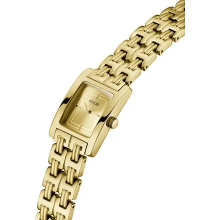 Guess Cove złoty zegarek damski prostokątny na bransolecie GW1026L2