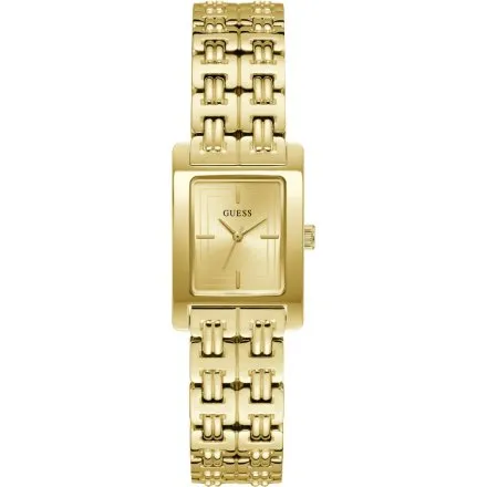 Guess Cove złoty zegarek damski prostokątny na bransolecie GW1026L2