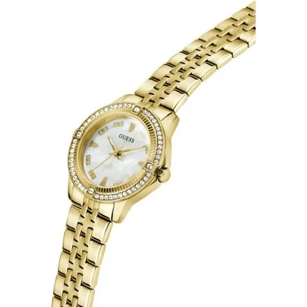 Guess Colette złoty zegarek damski na bransolecie kryształki GW1027L2