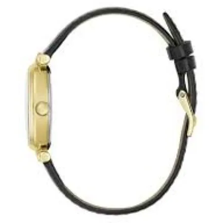 Guess Ruby zegarek damski złoty na czarnym pasku GW1029L2