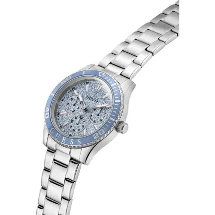 Guess Mariana srebrny zegarek damski z błyszczącą tarczą GW1035L1
