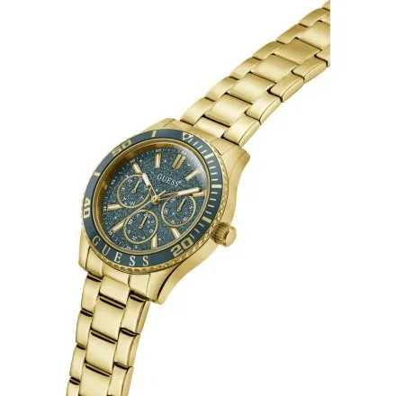 Guess Mariana Zegarek damski złoty z błyszczącą tarczą GW1035L2