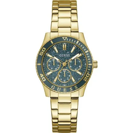 Guess Mariana Zegarek damski złoty z błyszczącą tarczą GW1035L2