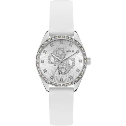 Guess Ava zegarek damski srebrny z błyszczącą tarczą GW1042L1