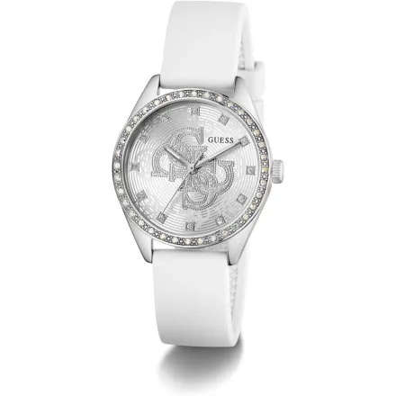 Guess Ava zegarek damski srebrny z błyszczącą tarczą GW1042L1