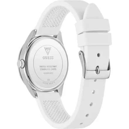 Guess Ava zegarek damski srebrny z błyszczącą tarczą GW1042L1