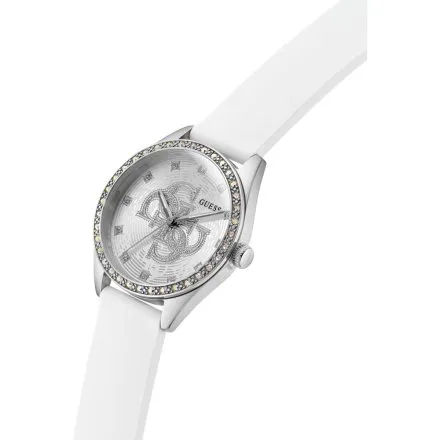 Guess Ava zegarek damski srebrny z błyszczącą tarczą GW1042L1