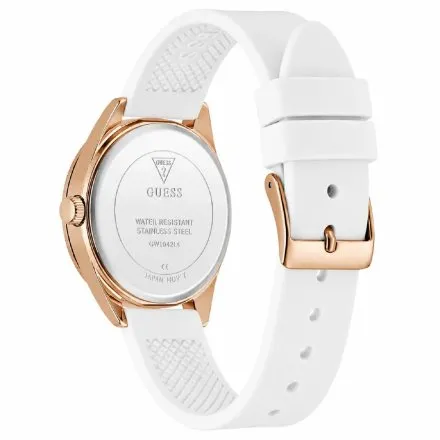 Guess Ava zegarek damski różowozłoty z błyszczącą tarczą GW1042L4