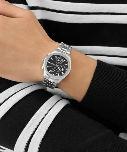 Guess Palmer zegarek męski na bransolecie srebrny multidata GW1048G1