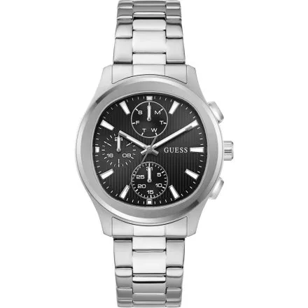 Guess Palmer zegarek męski na bransolecie srebrny multidata GW1048G1