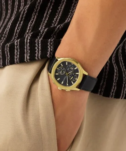 Guess Palmer zegarek męski na pasku czarna tarcza multidata GW1049G2