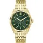 Guess Camden zegarek męski na bransolecie złoty z zieloną tarczą GW1051G2