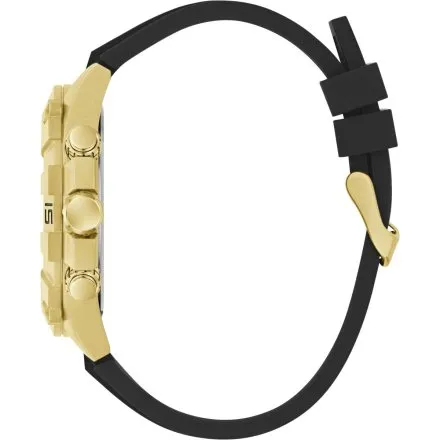 Guess Prospect zegarek męski na pasku czarno-złoty GW1060G2