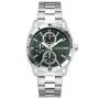 Guess Velocity srebrny zegarek męski zielona tarcza multidata GW1061G1