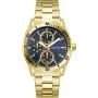 Guess Velocity złoty zegarek męski granatowa tarcza multidata GW1061G2