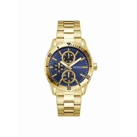 Guess Velocity złoty zegarek męski granatowa tarcza multidata GW1061G2