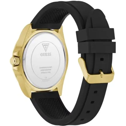 Guess Neo zegarek męski złoty czarna tarcza na pasku GW1065G2