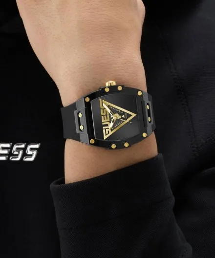 Guess Phoenix zegarek męski czarny na pasku masywny GW1072G2