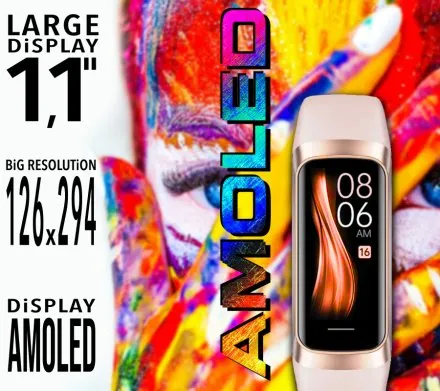 Smartwatch Rubicon RNCF05 różowozłoty SMARUB420 opaska AMOLED