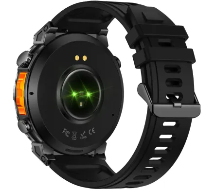 Smartwatch męski Rubicon RNCF52 czarny rozmowy kompas latarka SMARUB408
