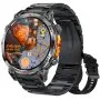 Smartwatch męski Rubicon RNCF52 czarny rozmowy kompas latarka SMARUB408