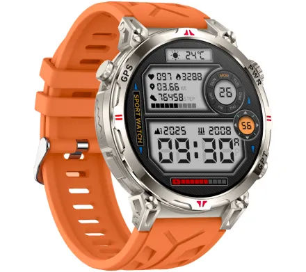 Smartwatch męski Rubicon RNCF52 srebrny rozmowy kompas latarka SMARUB409