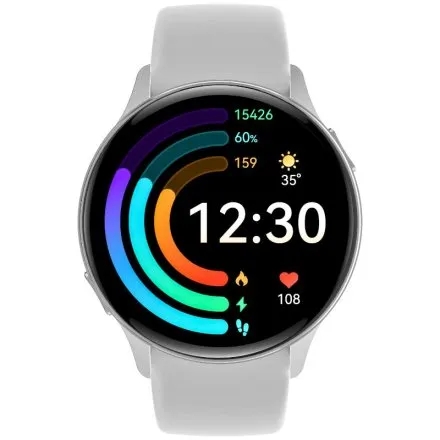 Rubicon RNCF51 srebrny smartwatch Amoled z funkcją rozmowy SMARUB399