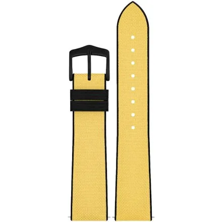 Żółto-czarny pasek do zegarka 22 mm HIRSCH Arne 0925090072-5-22 (L)