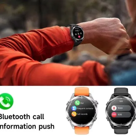 Smartwatch męski Rubicon RNCF54 czarny z bransoletą i 2 paskami w zestawie SMARUB401