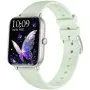 Rubicon RNCF53 srebrny smartwatch na jasnozielonym pasku z funkcją rozmowy SMARUB406