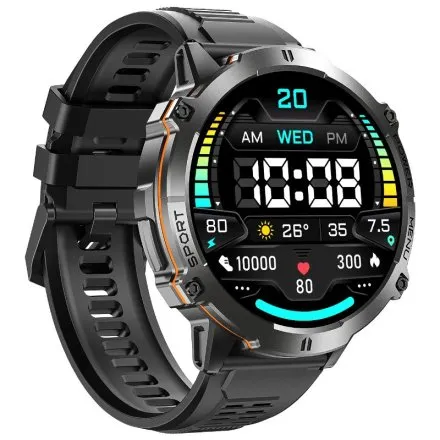 Smartwatch męski Rubicon RNCF40 czarny Amoled super bateria SMARUB389