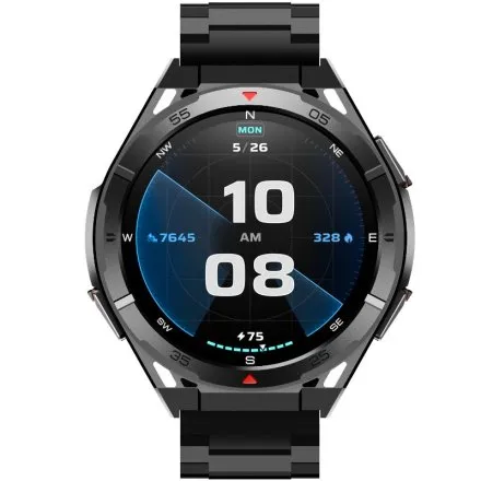 Smartwatch męski Rubicon RNCF41 czarny rozmowy kompas barometr SMARUB390