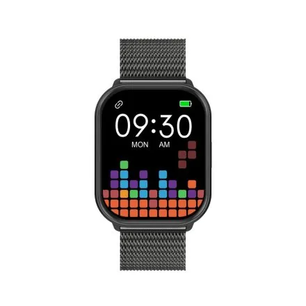 Rubicon RNCF34 czarny smartwatch z funkcją rozmowy prostokąt SMARUB351