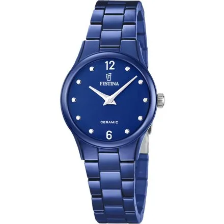 Festina Ceramic zegarek damski na granatowej bransolecie 20751/5