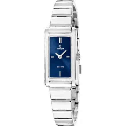 Festina Mademoiselle zegarek damski na bransolecie prostokątny z granatową tarczą 20767/5