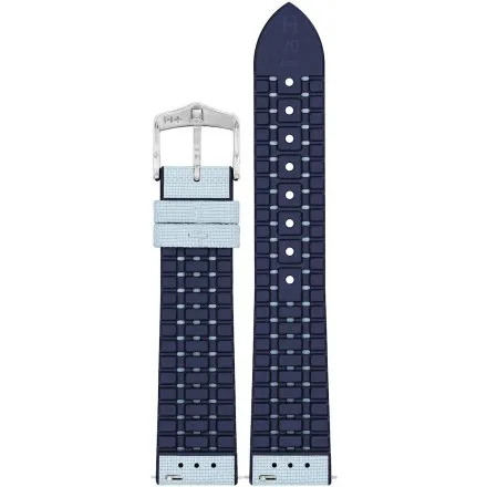 Niebieski pasek do zegarka 22 mm HIRSCH Arne 0928090082-2-22 (L)