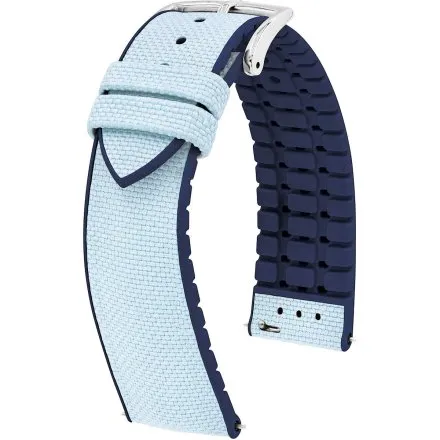 Niebieski pasek do zegarka 22 mm HIRSCH Arne 0928090082-2-22 (L)