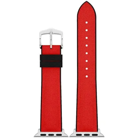 Czerwono-czarny Pasek Hirsch Apple Watch 20 mm HIRSCH Arne do Smartwatcha Apple Watch 0925090020AD-2-20