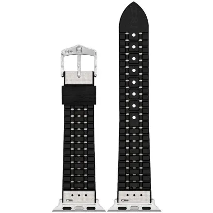 Szaro-czarny Pasek Hirsch Apple Watch 22 mm HIRSCH Arne do Smartwatcha Apple Watch 0925090030AD-2-22