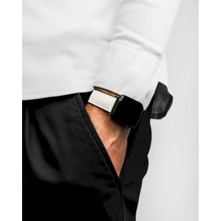 Szaro-czarny Pasek Hirsch Apple Watch 22 mm HIRSCH Arne do Smartwatcha Apple Watch 0925090030AD-2-22
