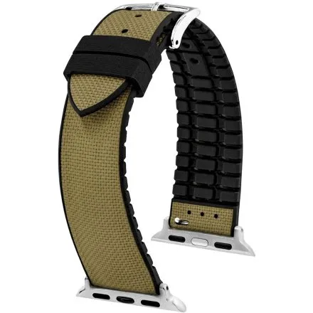 Zielono-czarny Pasek Hirsch Apple Watch 22 mm HIRSCH Arne do Smartwatcha Apple Watch 0925090040AD-2-22