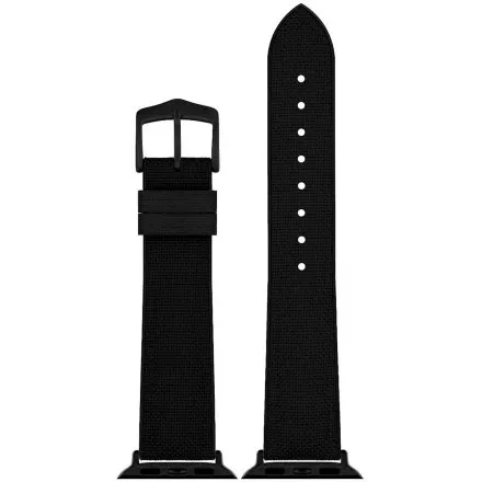 Czarny Pasek Hirsch Apple Watch 20 mm HIRSCH Arne do Smartwatcha Apple Watch 0925090050AD-2-20
